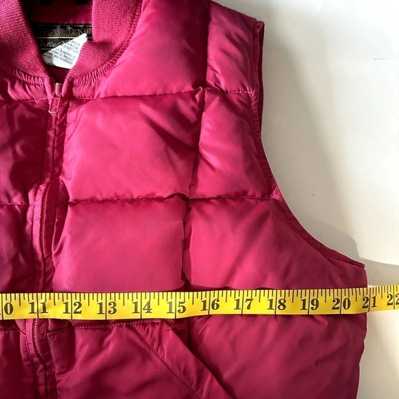 Vintage 1980's Eddie Bower Pink Down Puffer Vest Woman's Large - Picture 6 of 7